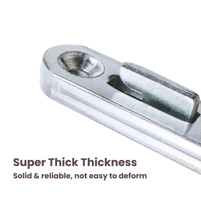 Antrader Wood Bed Rail Connecting Fittings, 5.1 Inch Zinc Round Bed Hook, Set of 4 - Image 4